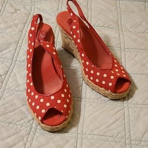 Covergirl Polka dotted wedge